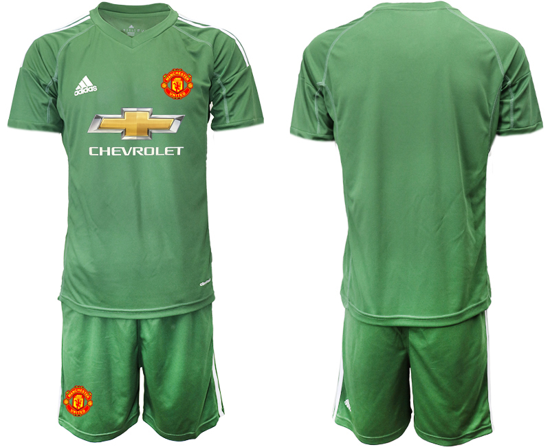 Men 2020-2021 club Manchester United green goalkeeper Soccer Jerseys